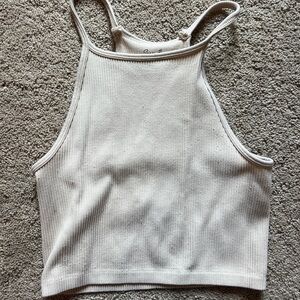 Sugar Cream Ribbed Tank Top